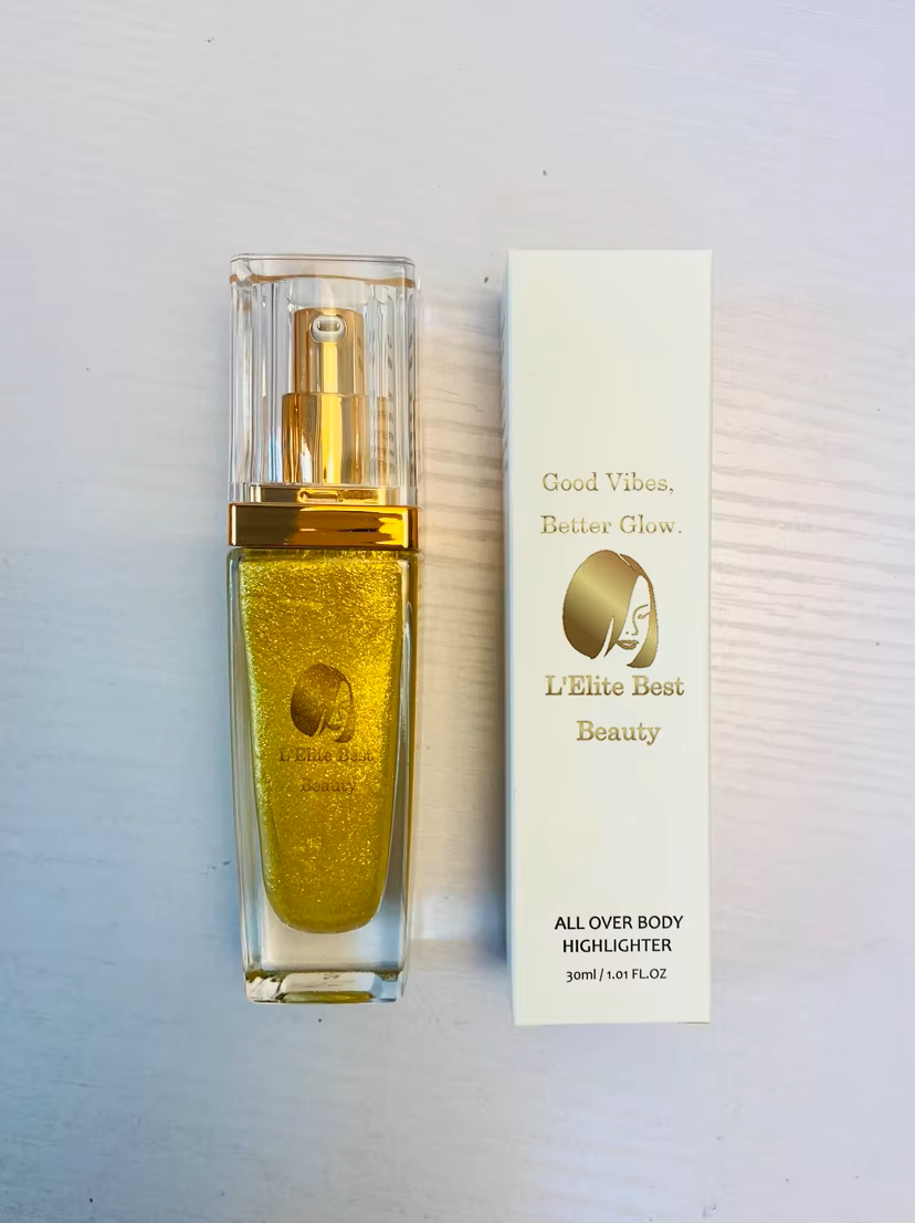 Rose Gold Shimmer Vegan Diamond Highlighter Spray Custom Liquid Glow for Body & Face – 100% Cruelty-Free Luxury