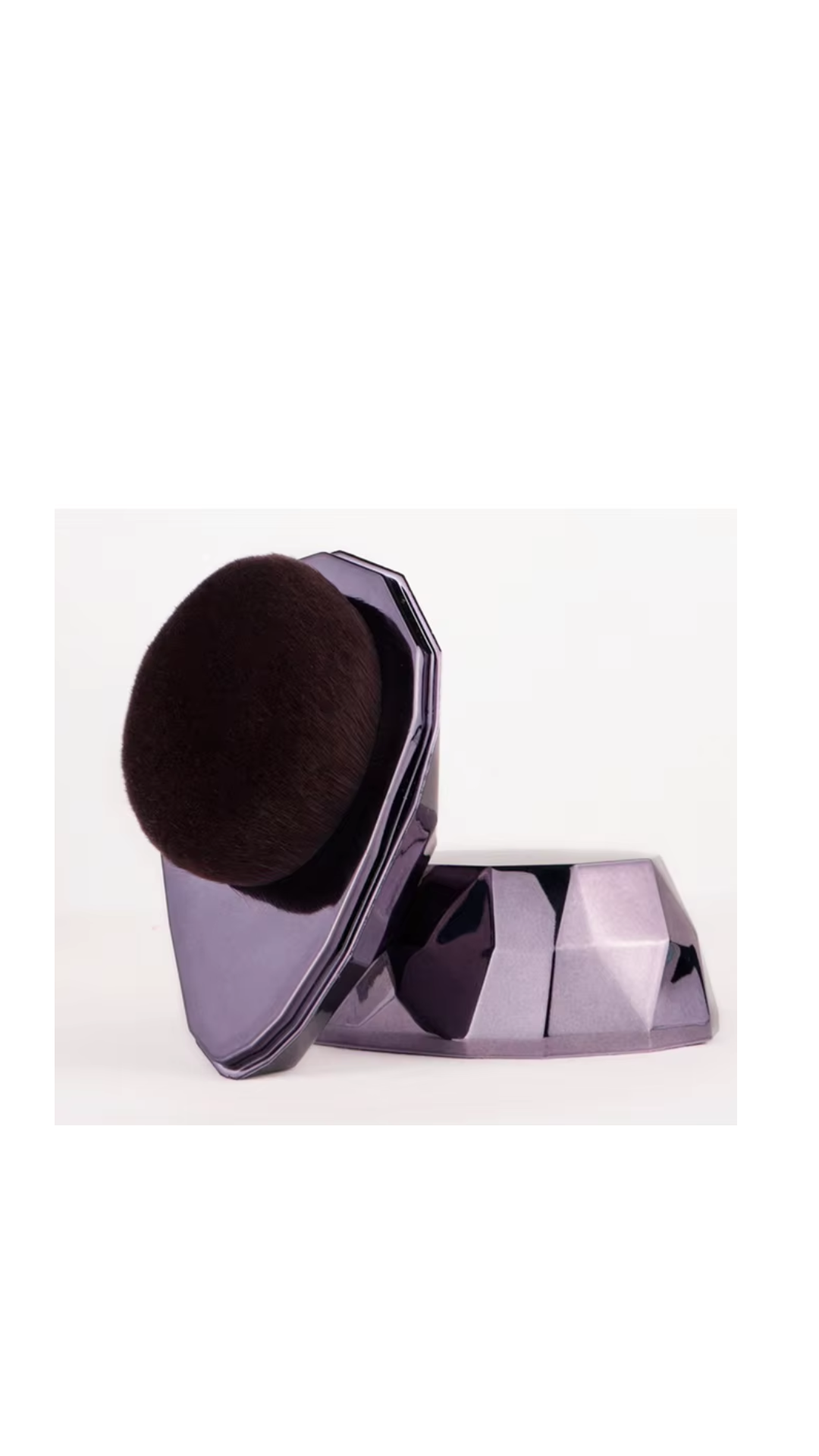 Custom makeup brushes Diamond foundation brush Synthetic hair Thickened resin plastic handle Makeup brush