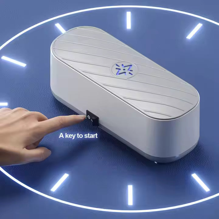 2024 Ultrasonic Cleaning Machine 45000hz High Frequency Vibration Wash Cleaner Washing Jewelry Glasses Watch Washing Small Ring