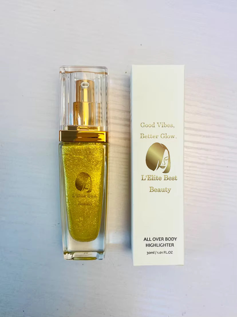 Rose Gold Shimmer Vegan Diamond Highlighter Spray  Custom Liquid Glow for Body &amp; Face – 100% Cruelty-Free Luxury