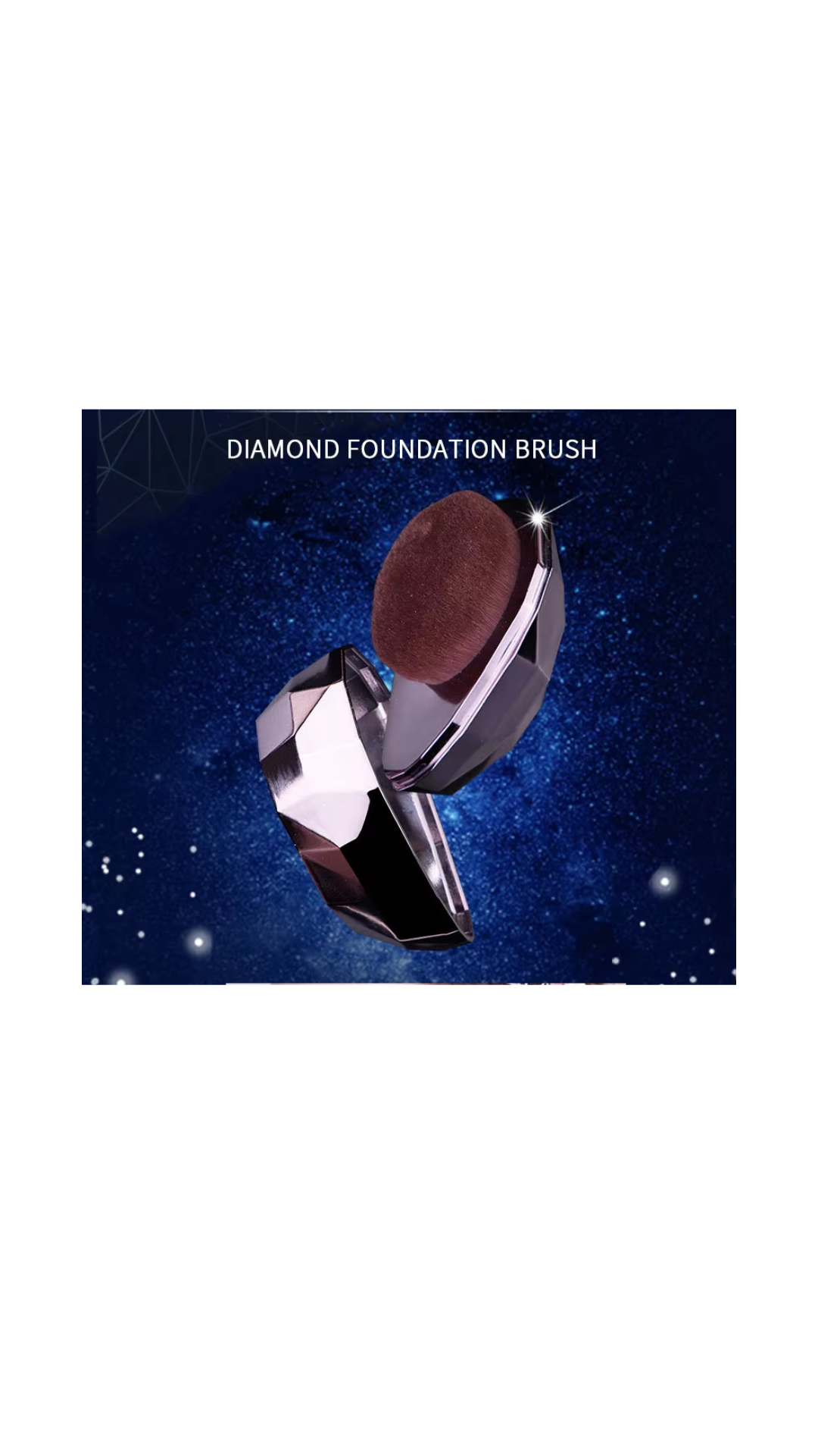 Custom makeup brushes Diamond foundation brush Synthetic hair Thickened resin plastic handle Makeup brush