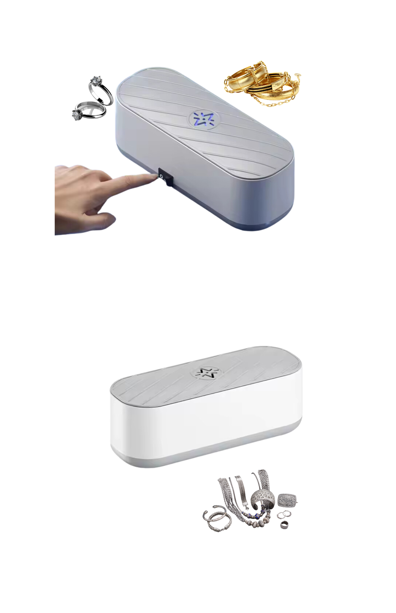 2024 Ultrasonic Cleaning Machine 45000hz High Frequency Vibration Wash Cleaner Washing Jewelry Glasses Watch Washing Small Ring